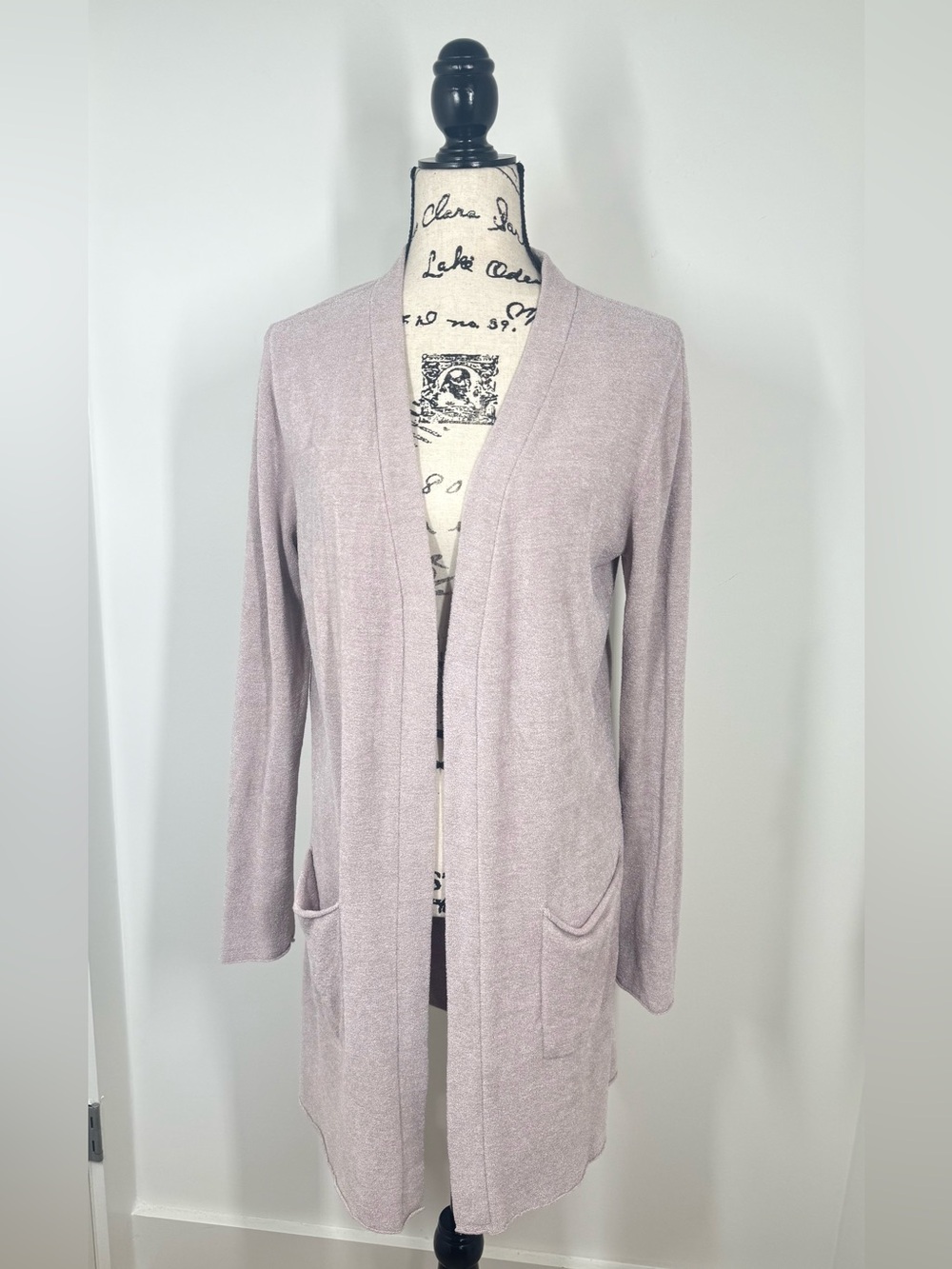 Barefoot Dreams Santa Monica Cozychic Ultra Lite Open-Front Cardigan Sweater S